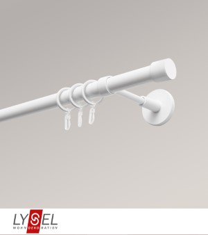 Lysel - SET Opal 160cm Trger geschlossen mit Endstcke Zylinder in Wei